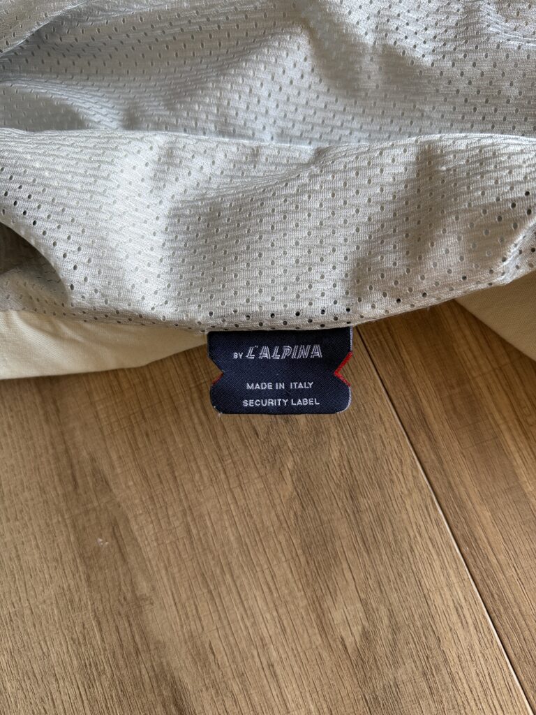 Trench giacca a vento vintage Australian L’alpina anni 90 Uomo L Crema Bianco Cotone Giubbotto