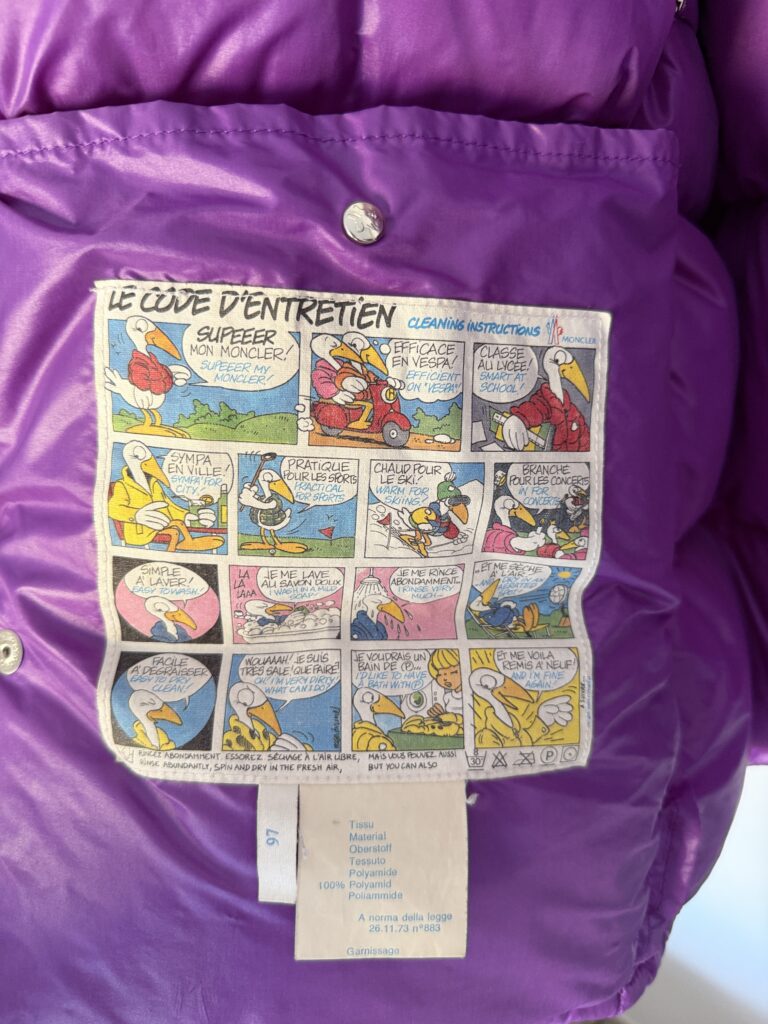 Piumino Bomber Smanicabile Moncler anni 80 Uomo L Viola imbottitura vera Piuma Giubbotto active