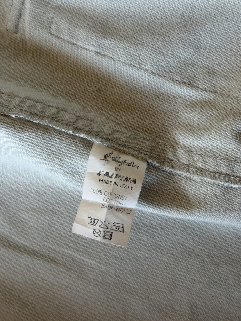 Trench giacca a vento vintage Australian L’alpina anni 90 Uomo L Crema Bianco Cotone Giubbotto