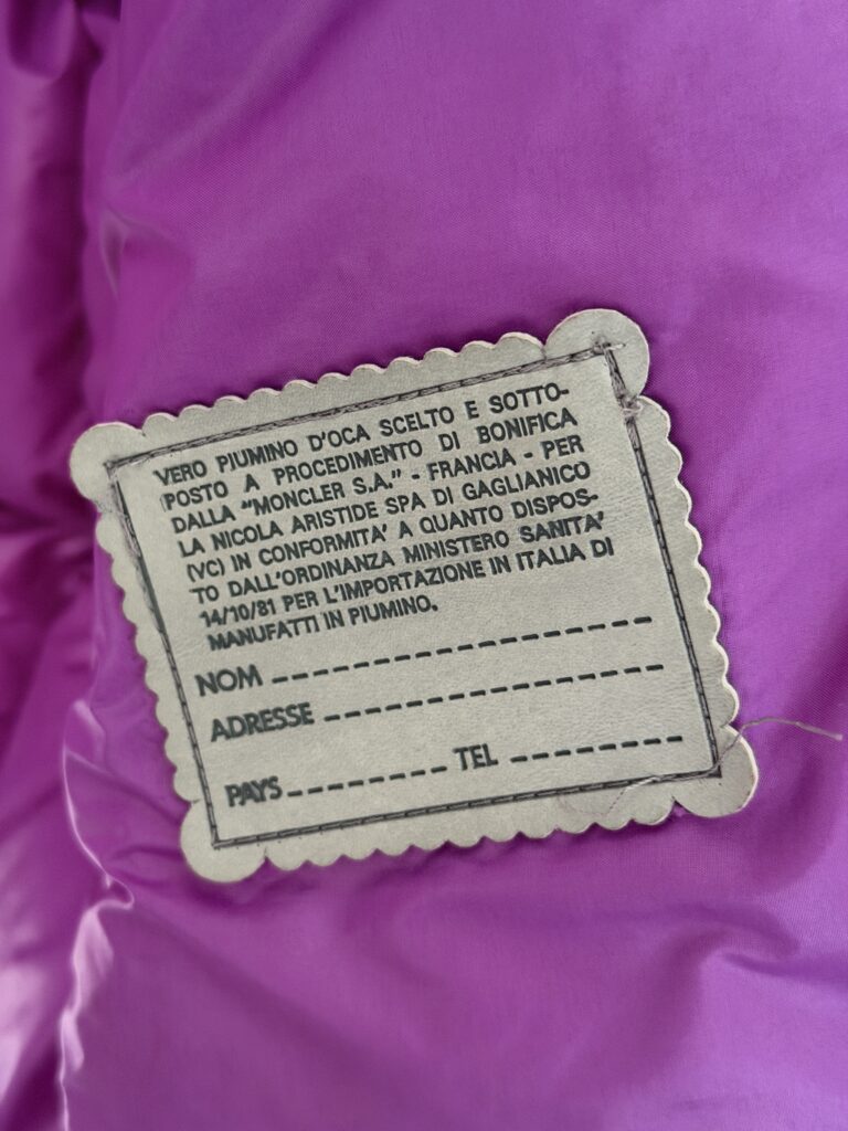 Piumino Bomber Smanicabile Moncler anni 80 Uomo L Viola imbottitura vera Piuma Giubbotto active