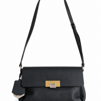 Borsa Balenciaga Le Dix in pelle di vitello a tracolla Nero tendente blu scuro
