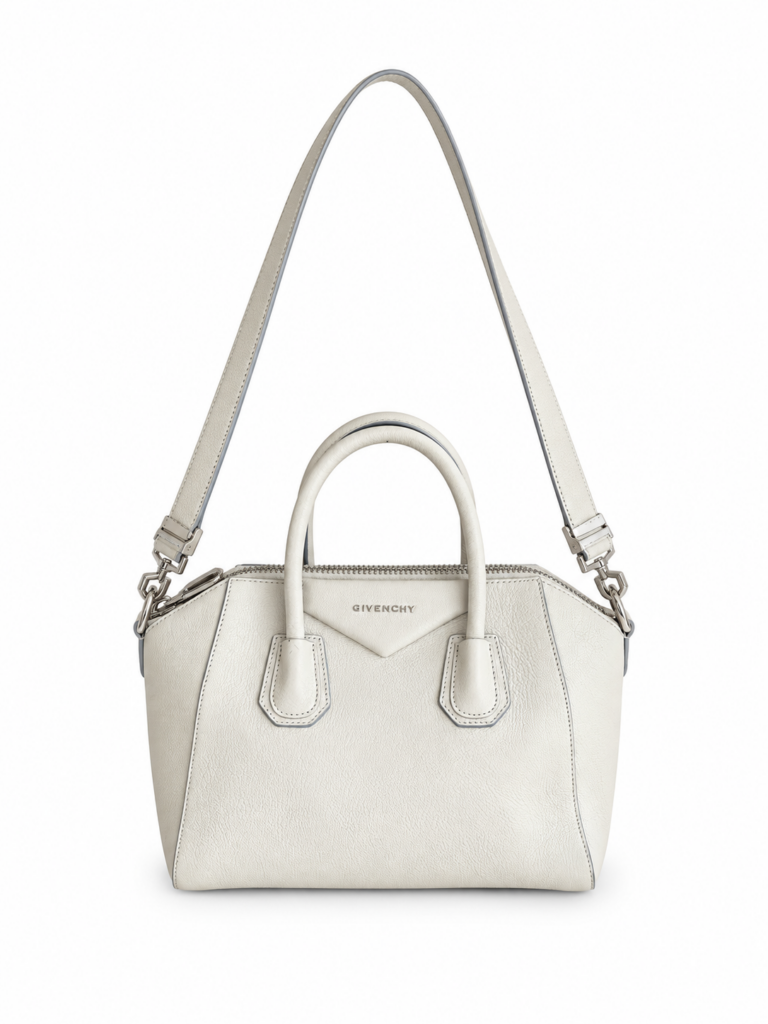 Borsa bauletto Givenchy Antigona medium grigio ghiaccio pelle a mano e spalla con tracolla tote bag boston