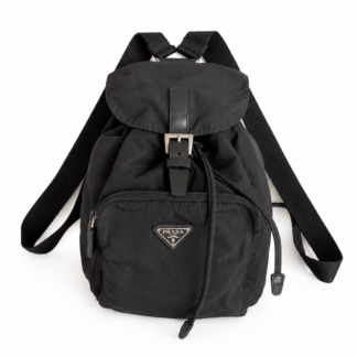 Zaino a spalla Prada Nylon Nero logo tracolla