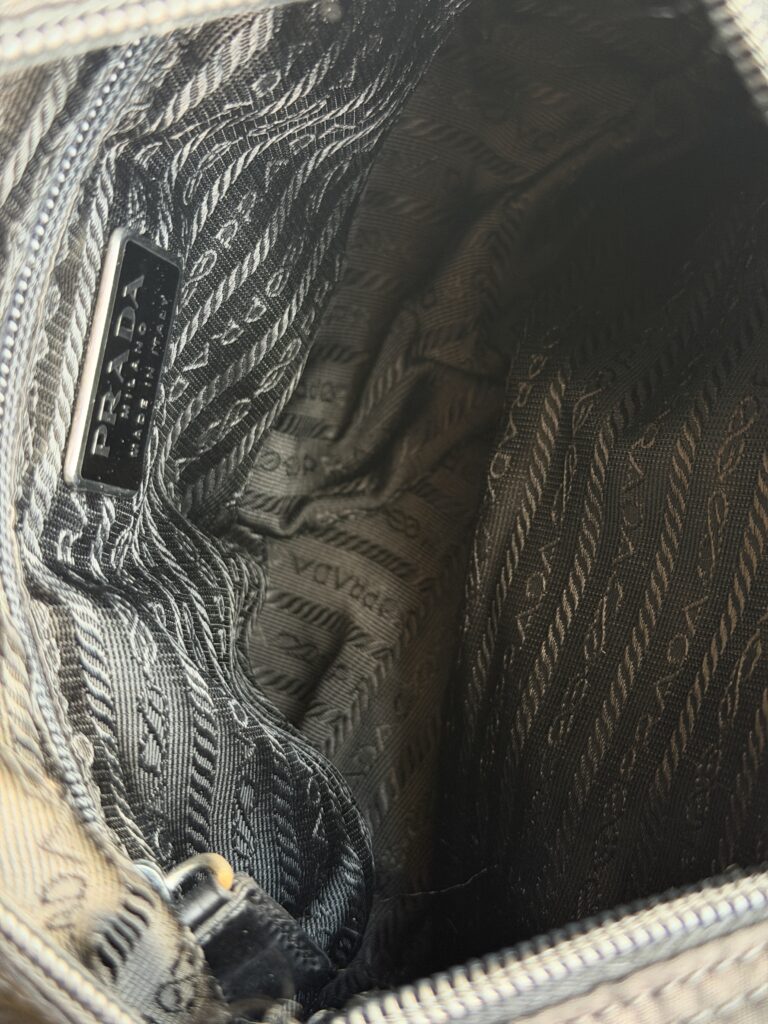 Borsa a tracolla Prada Nylon Nero logo tote bag