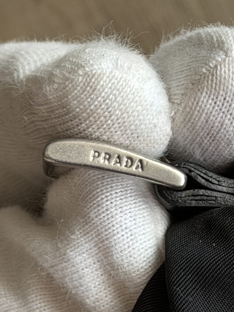 Zaino a spalla Prada Nylon Nero logo tracolla