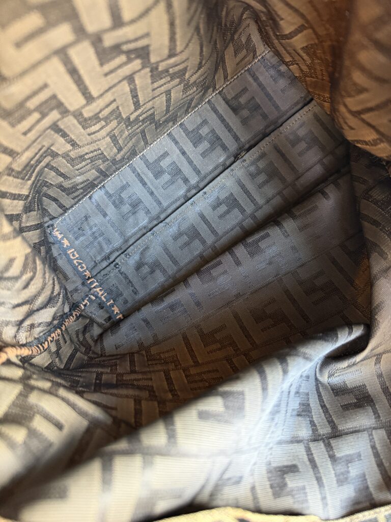 Totebag Fendi Logo Monogram FF Beige Nero Canvas borsa a mano spalla