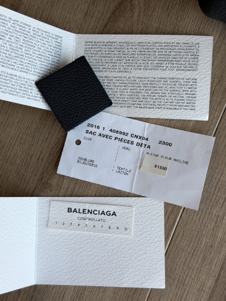 Borsa Balenciaga Le Dix in pelle di vitello a tracolla Nero tendente blu scuro
