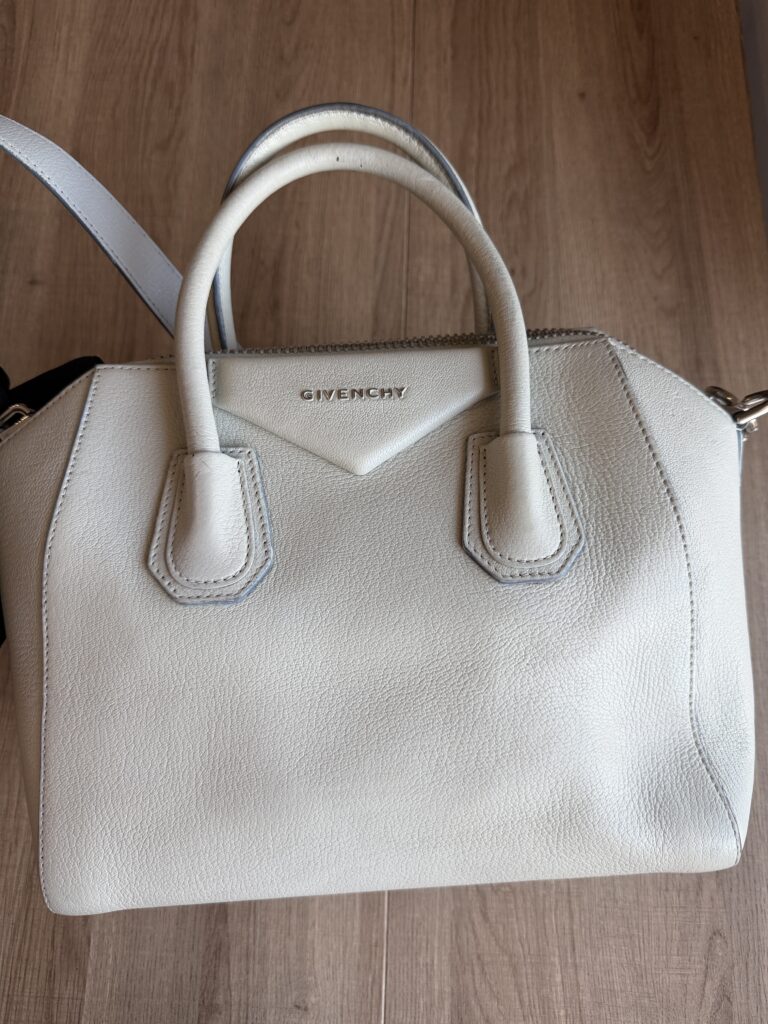 Borsa bauletto Givenchy Antigona medium grigio ghiaccio pelle a mano e spalla con tracolla tote bag boston