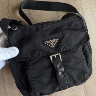Borsa a tracolla Prada Nylon Nero logo tote bag