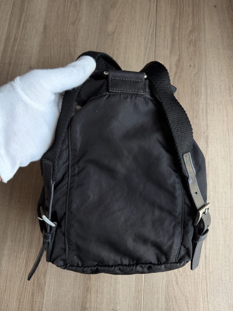 Zaino a spalla Prada Nylon Nero logo tracolla