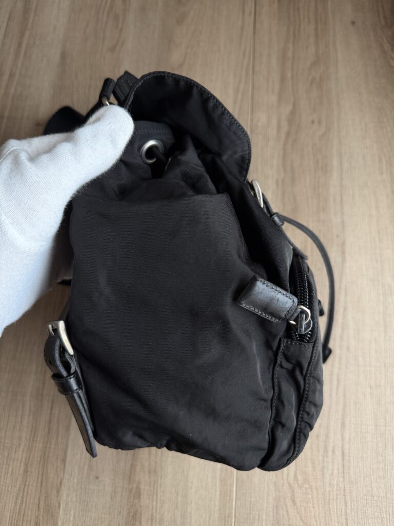 Zaino a spalla Prada Nylon Nero logo tracolla