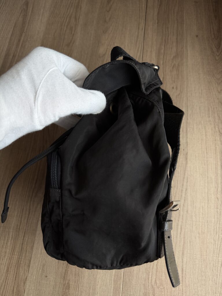 Zaino a spalla Prada Nylon Nero logo tracolla