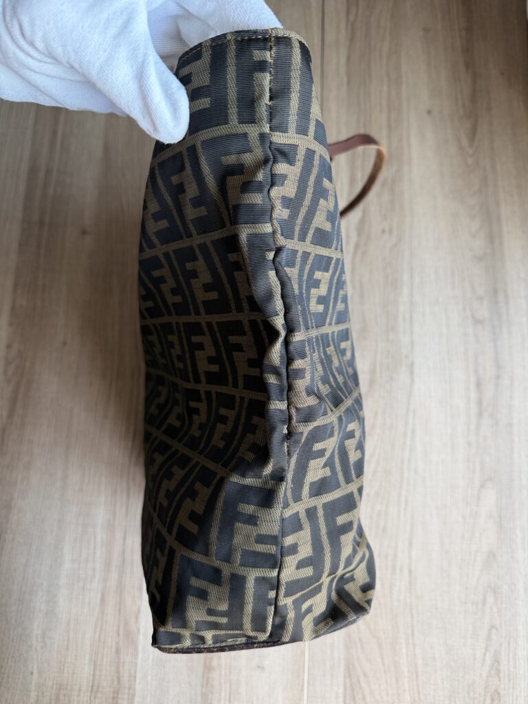 Totebag Fendi Logo Monogram FF Beige Nero Canvas borsa a mano spalla