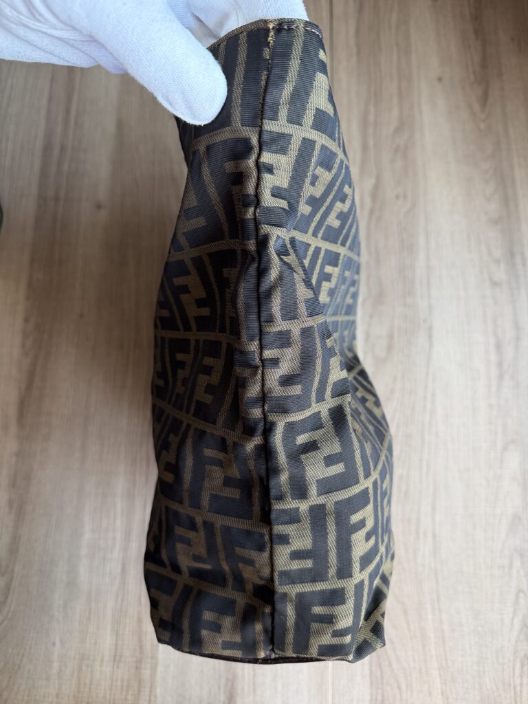 Totebag Fendi Logo Monogram FF Beige Nero Canvas borsa a mano spalla