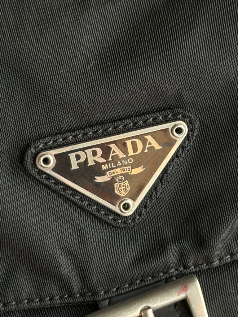 Borsa a tracolla Prada Nylon Nero logo tote bag