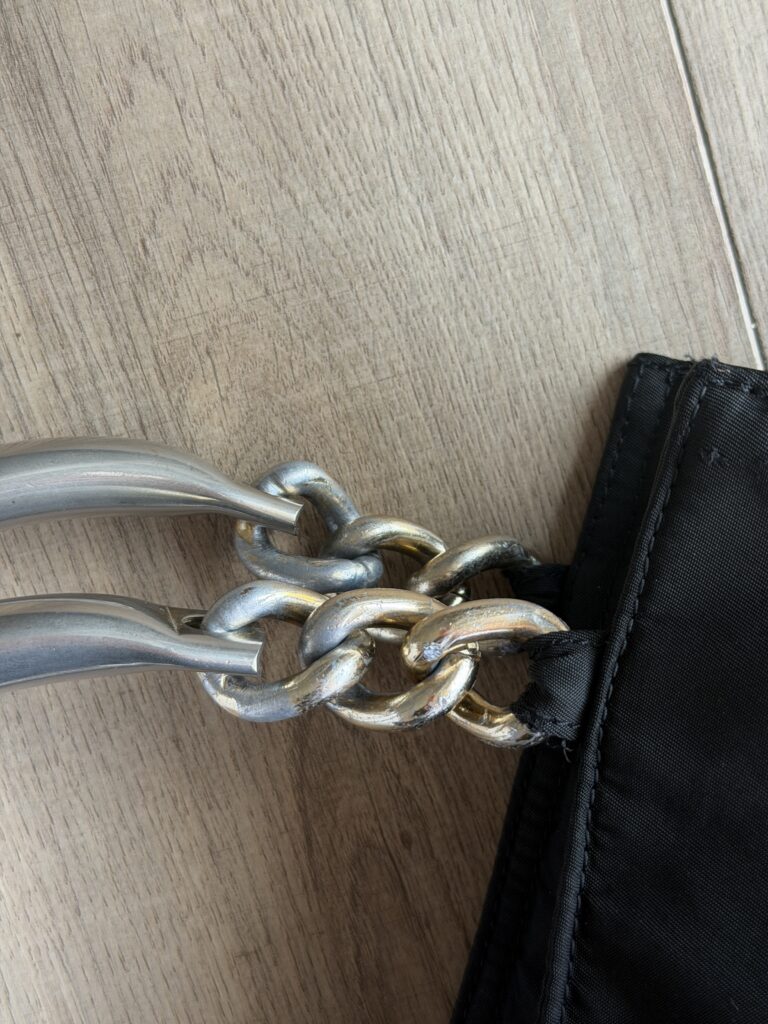 Borsa a mano Prada Nylon Nero logo tote bag