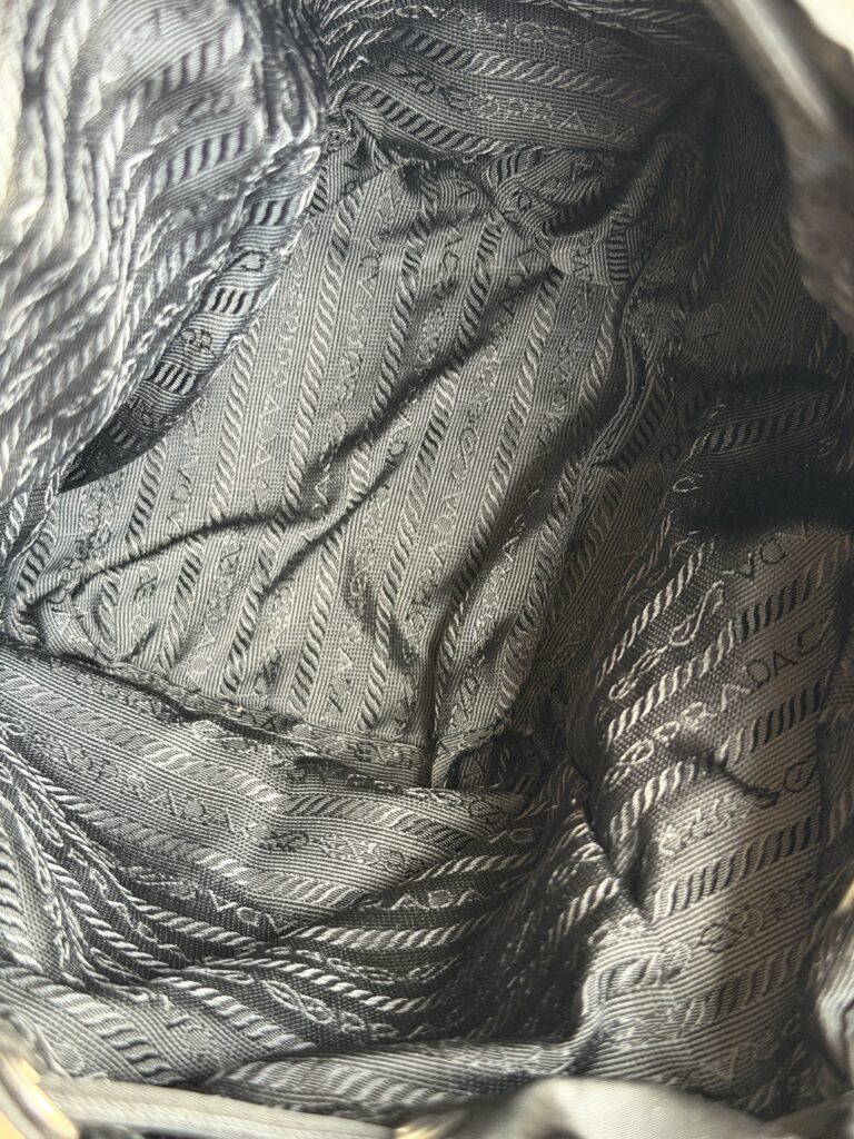 Zaino a spalla Prada Nylon Nero logo tracolla